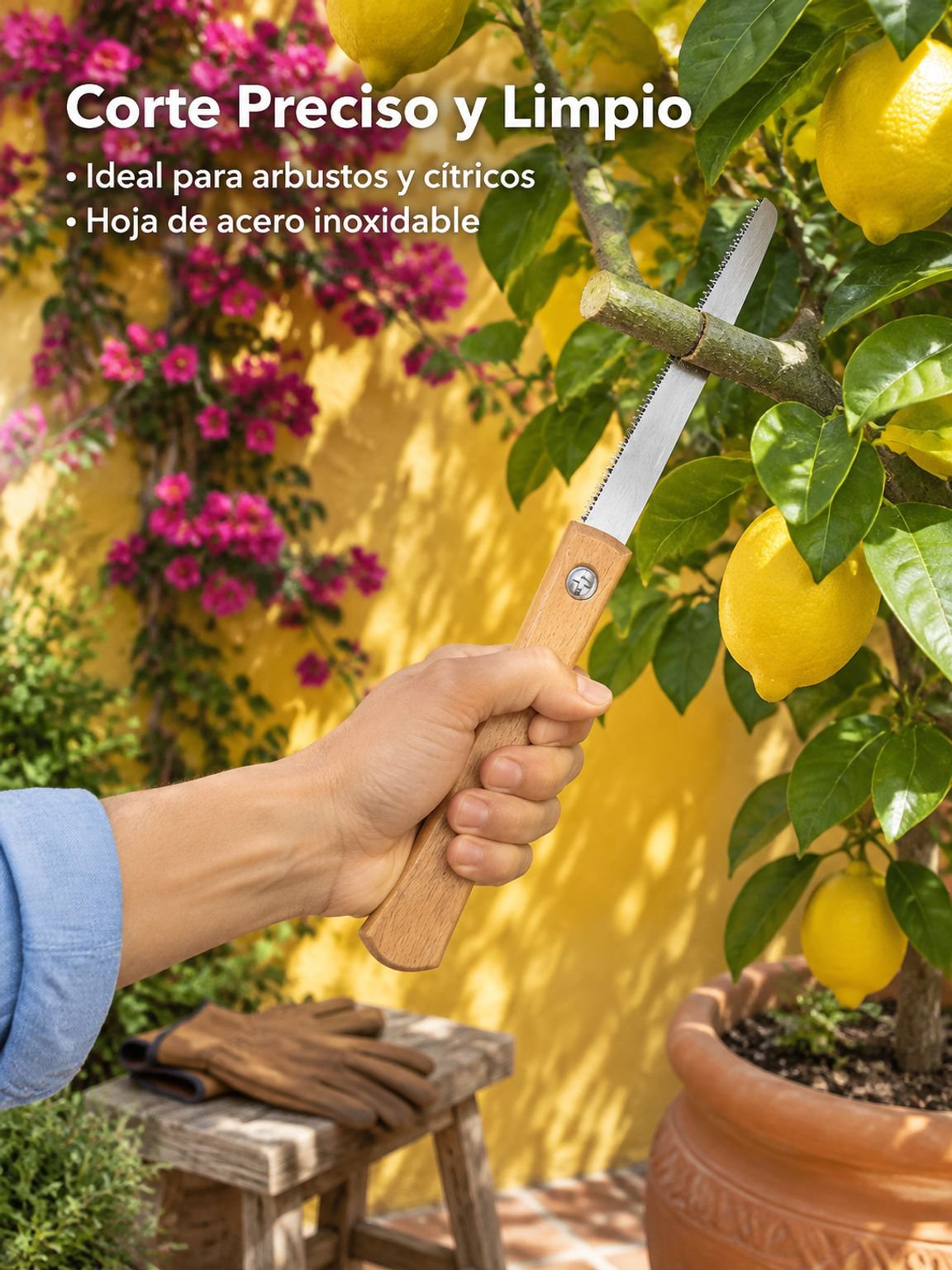 Sierra de poda eficiente para jardinería