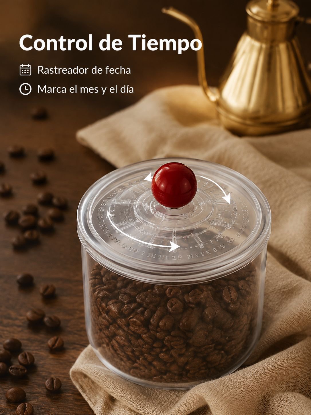 Recipiente de almacenamiento para café fresco
