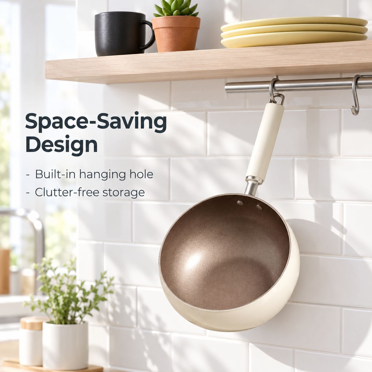 White Titanium Ceramic Thickened Stew Pot