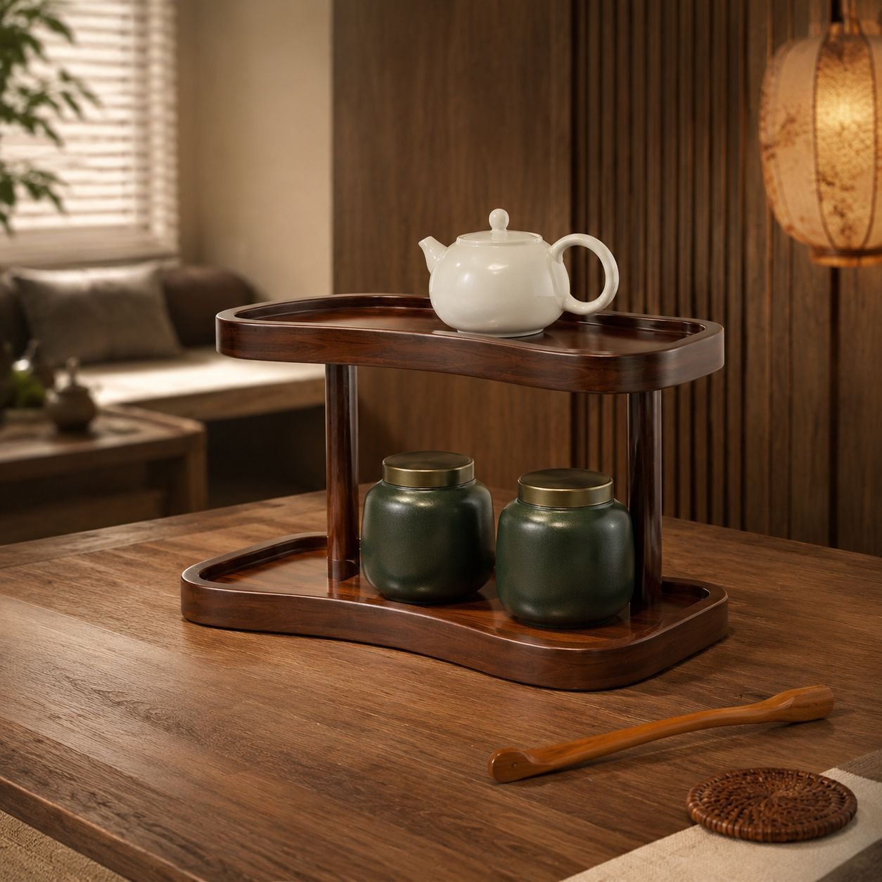 Organizador de escritorio moderno y elegante en una mesa de trabajo