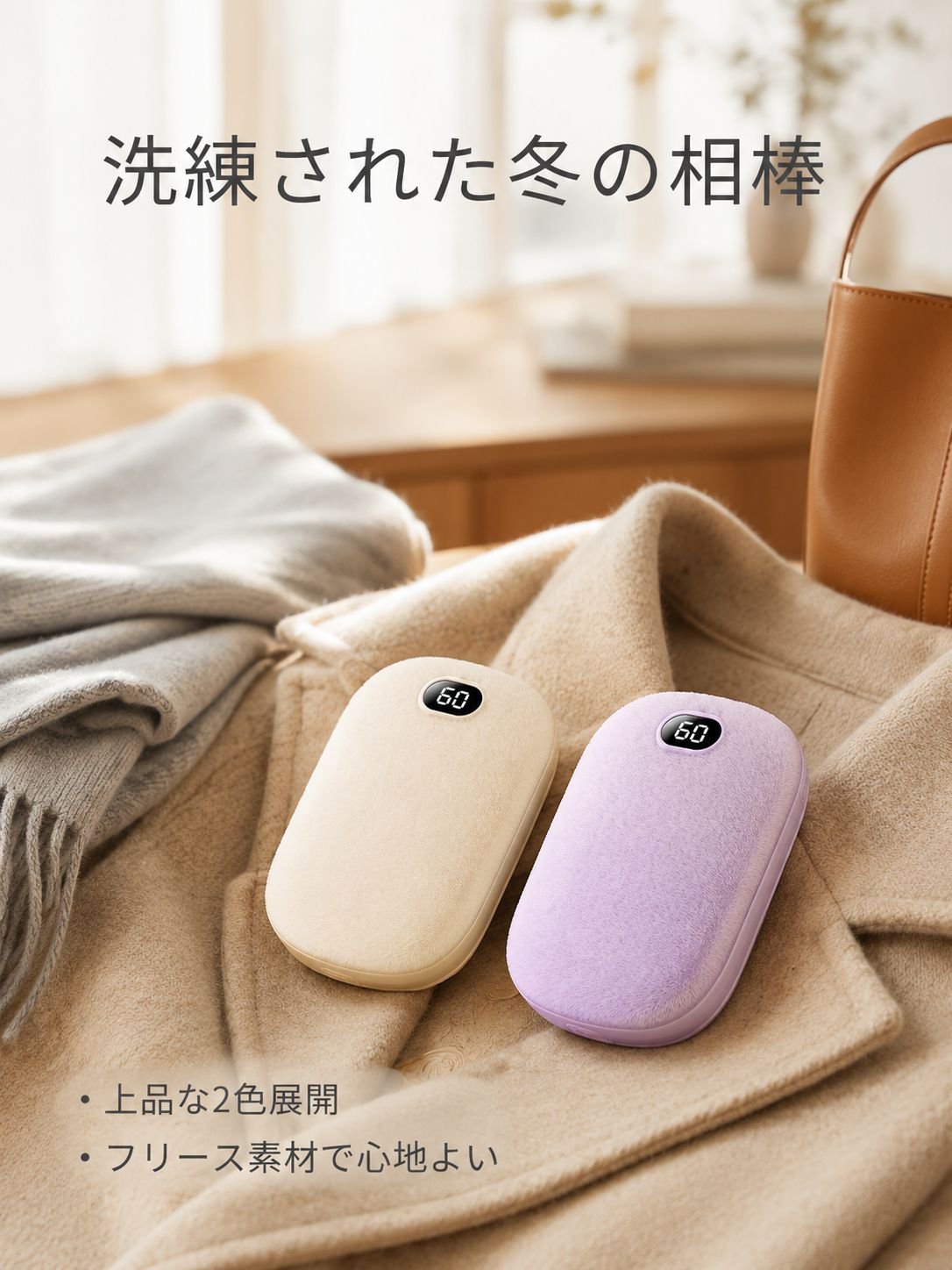 両面使えるフリース手袋型カイロ