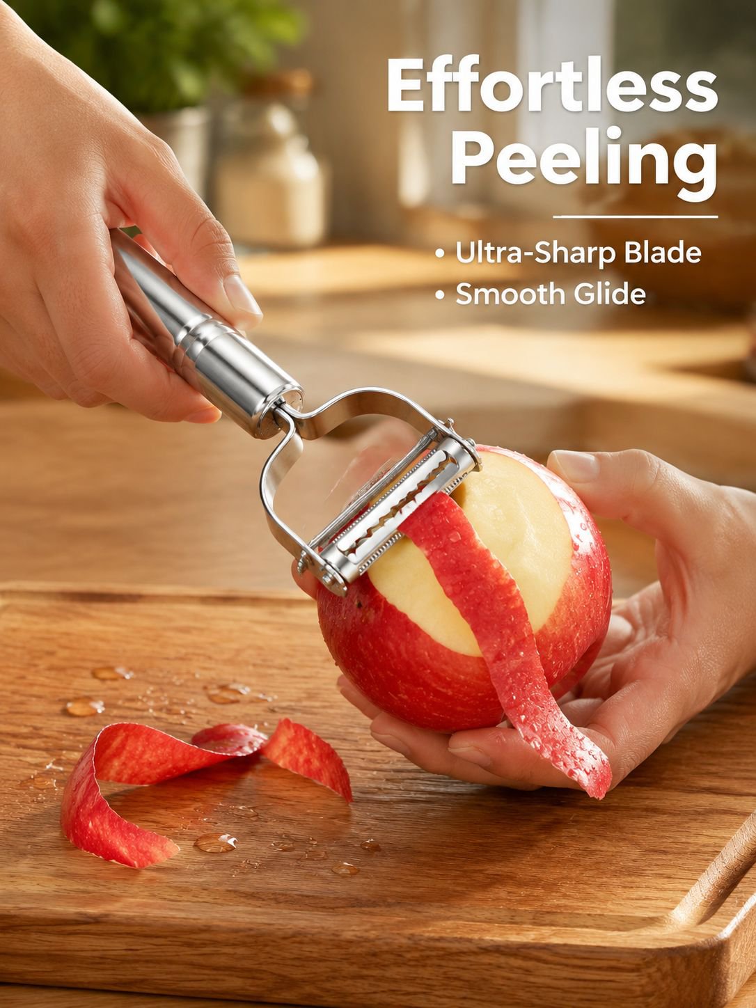 JMY - Stainless Steel Kitchen Gadgets for Restaurants and Homes: Fruit Peeler, Creative Smiley Face 