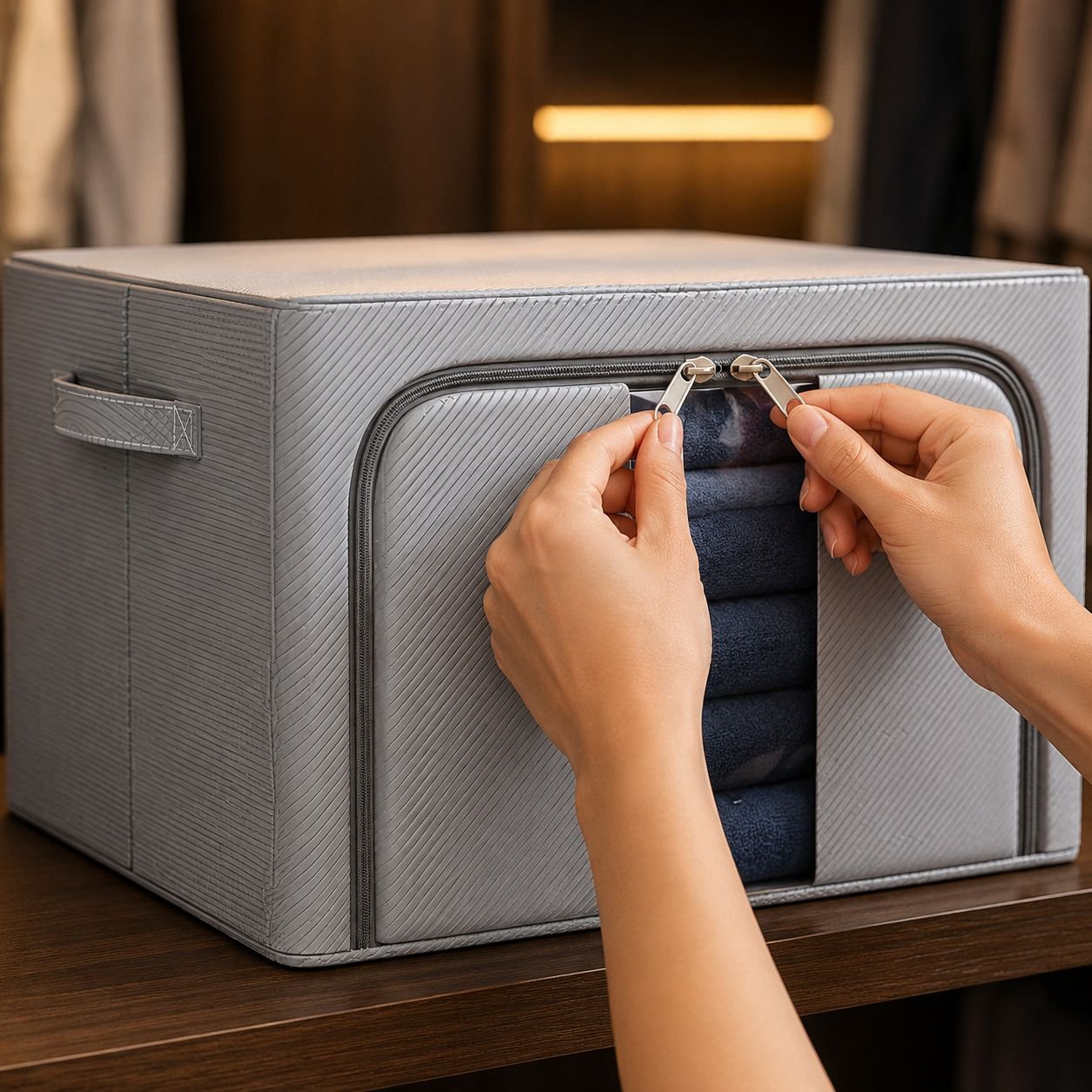 Large Capacity Foldable Wardrobe Storage Box for Home