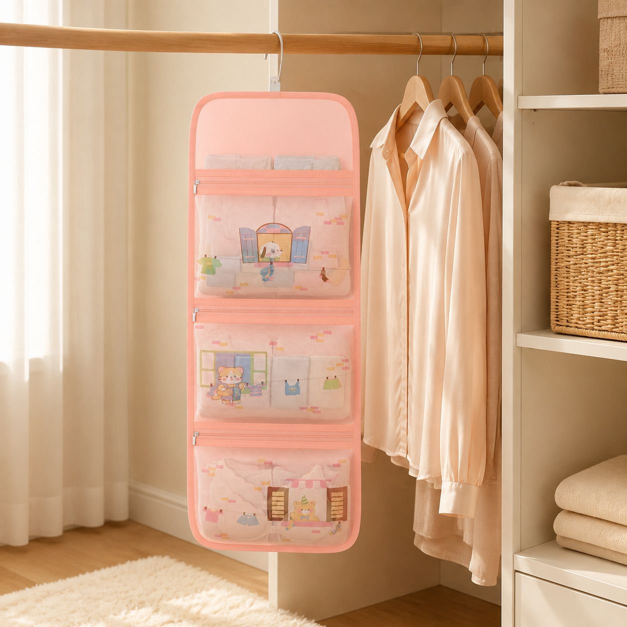 Organizador de ropa interior con tres separadores
