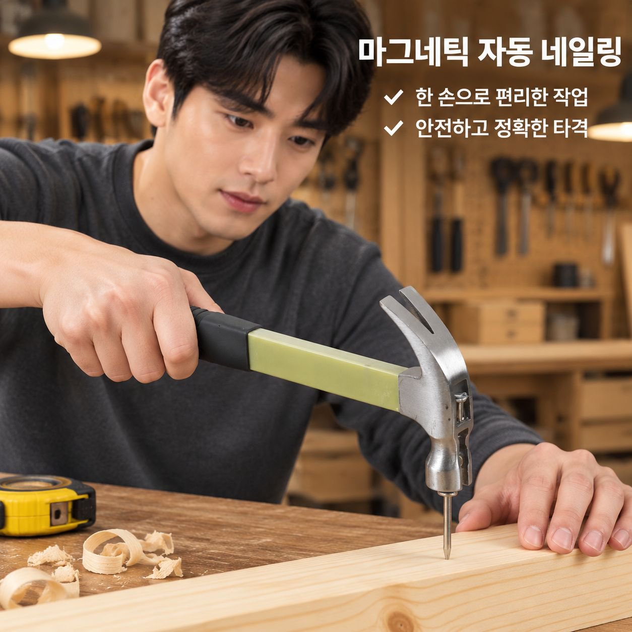림 보호 기능이 있는 연장형 자석 팁 장도리
