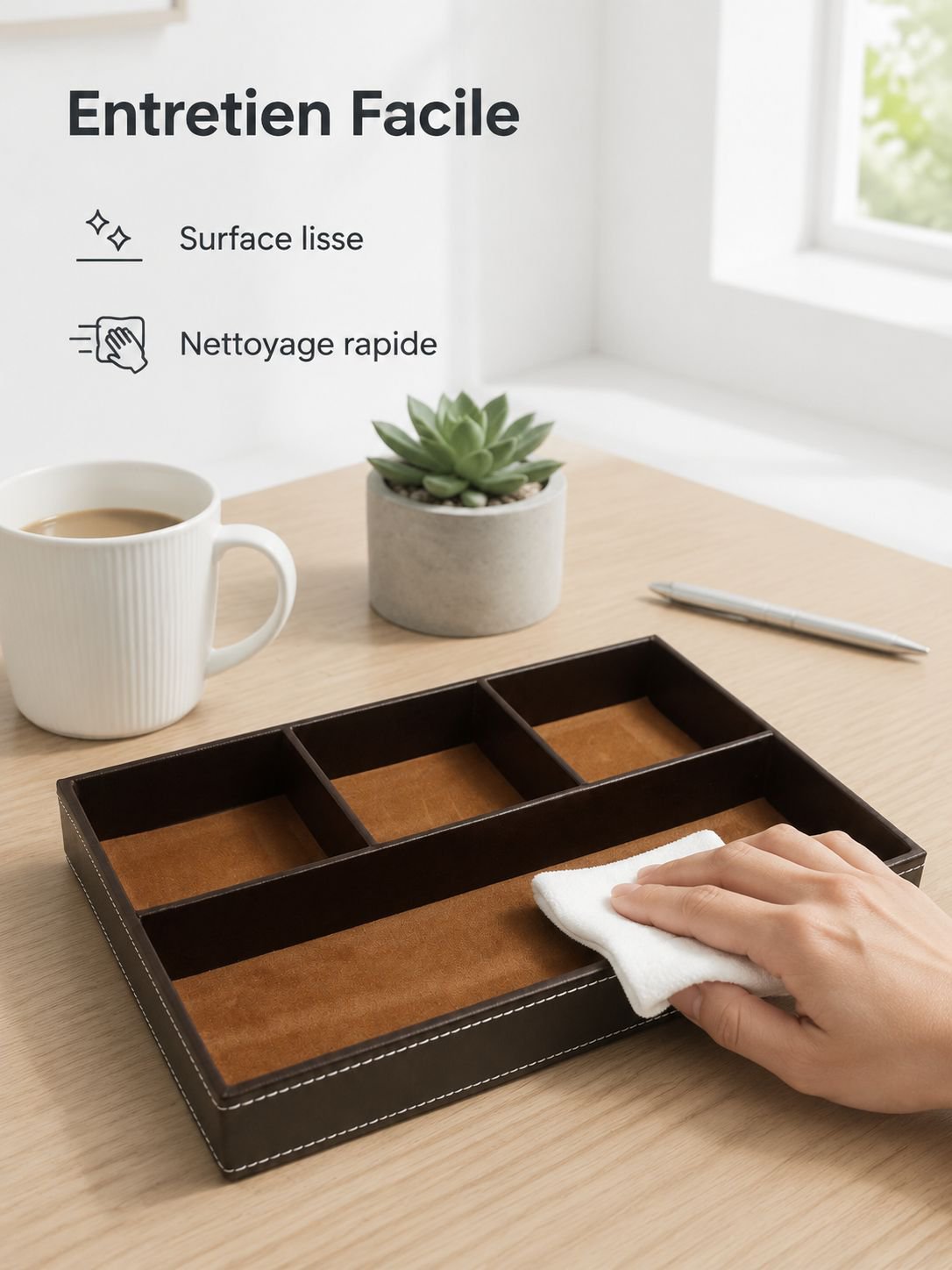 Boîte de rangement de bureau pour articles de papeterie