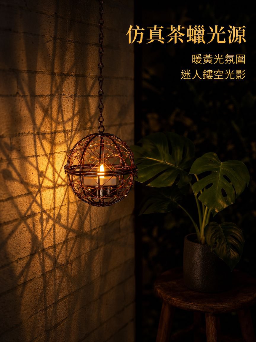 太陽能鐵藝庭院燈