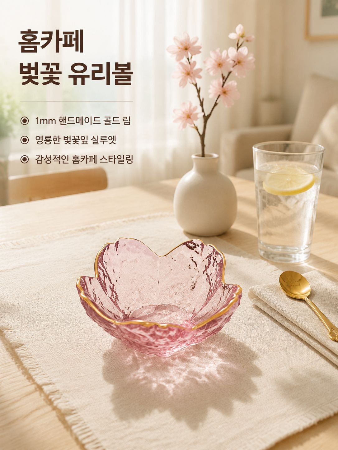 벚꽃 모양 샐러드 그릇