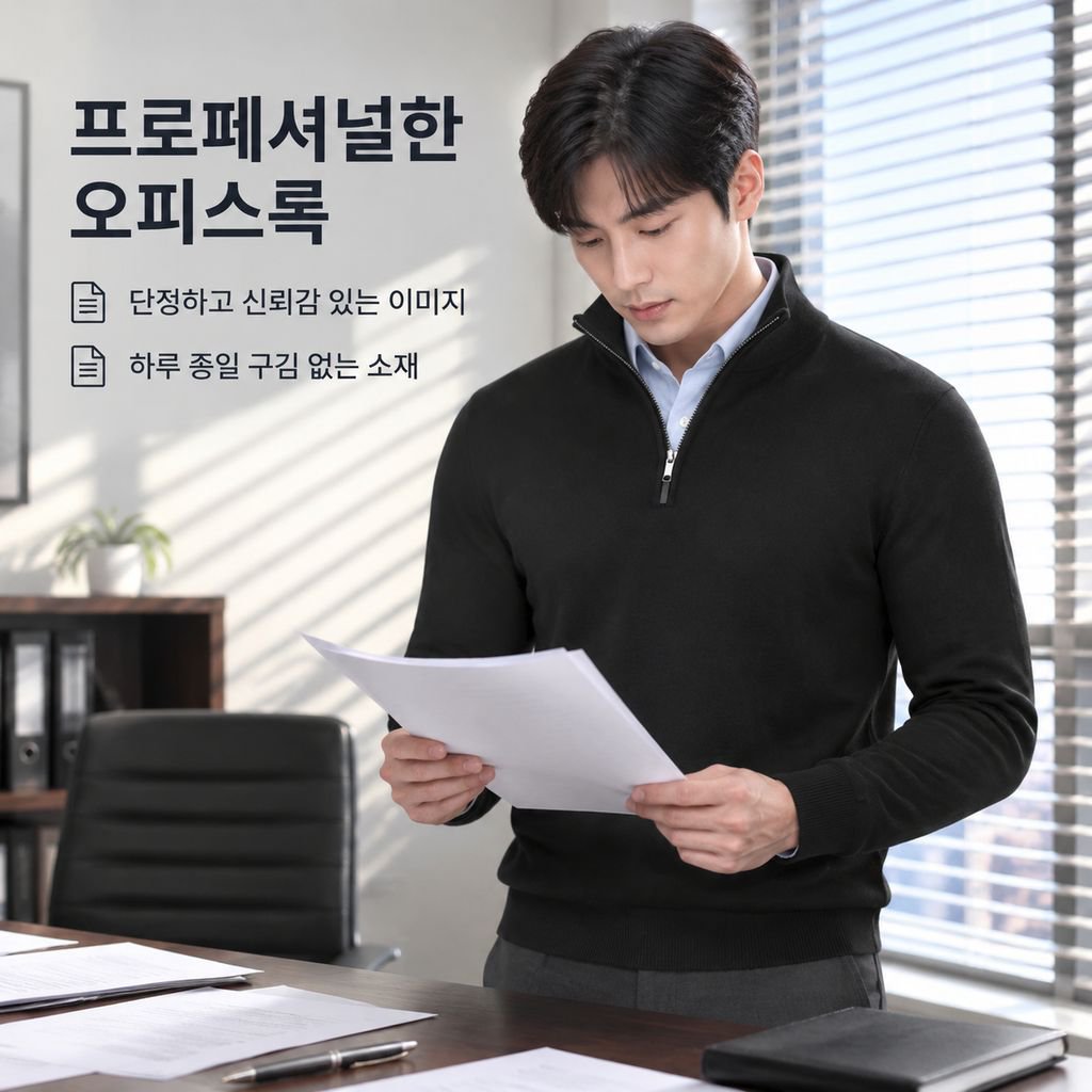 지퍼 스탠드넥 맨투맨 운동복