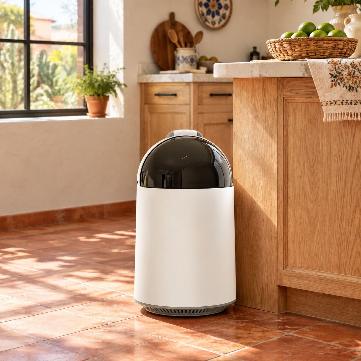 Cubo de basura doméstico automático con cambio y fijación de bolsa