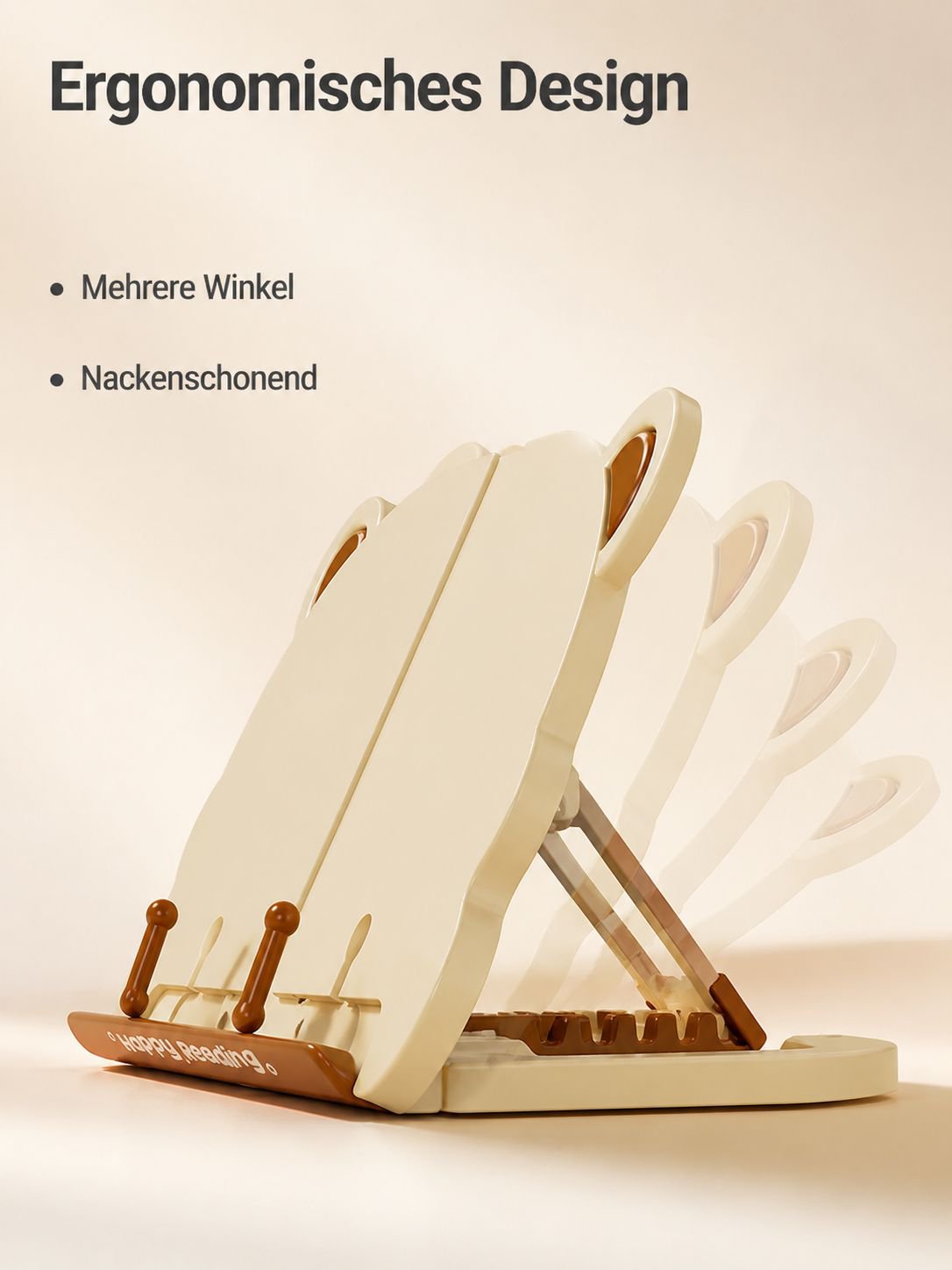 Multifunktionaler Leseständer, Buchstütze, Handy- und Tablet-Halter