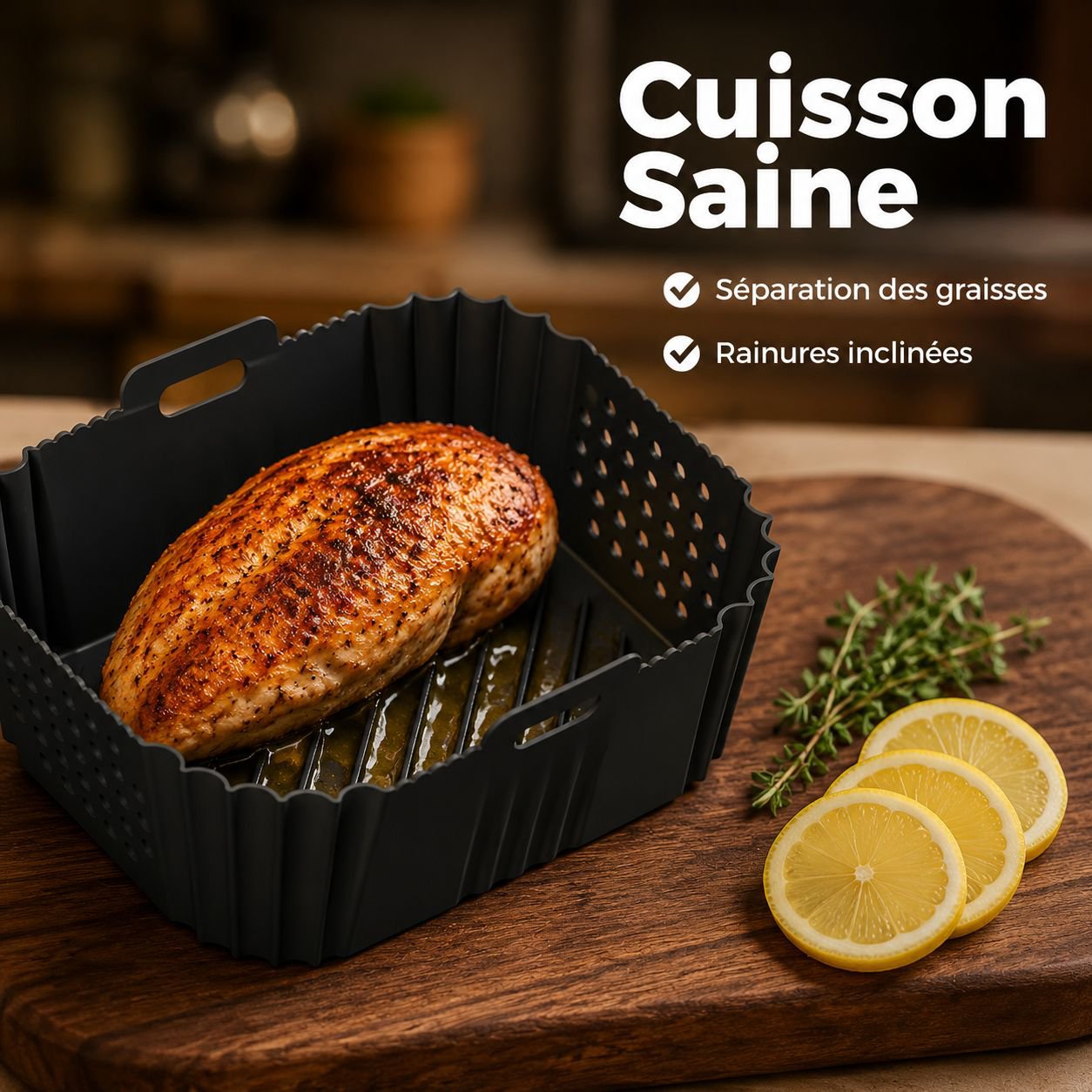Plat de cuisson en silicone pour friteuse JMY-Air