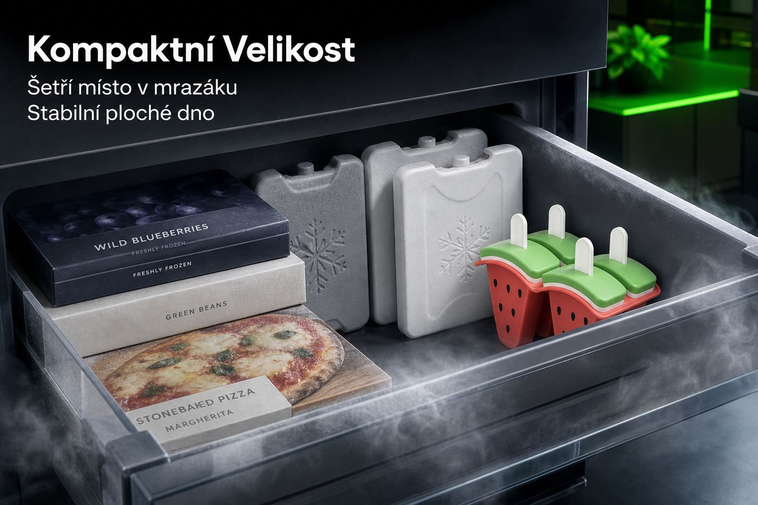 Čtyřdílná forma na nanuky s víkem, domácí použití