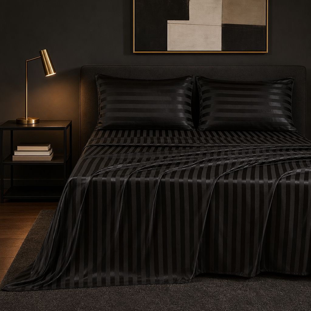 Three-piece bedding set including duvet cover and pillowcases