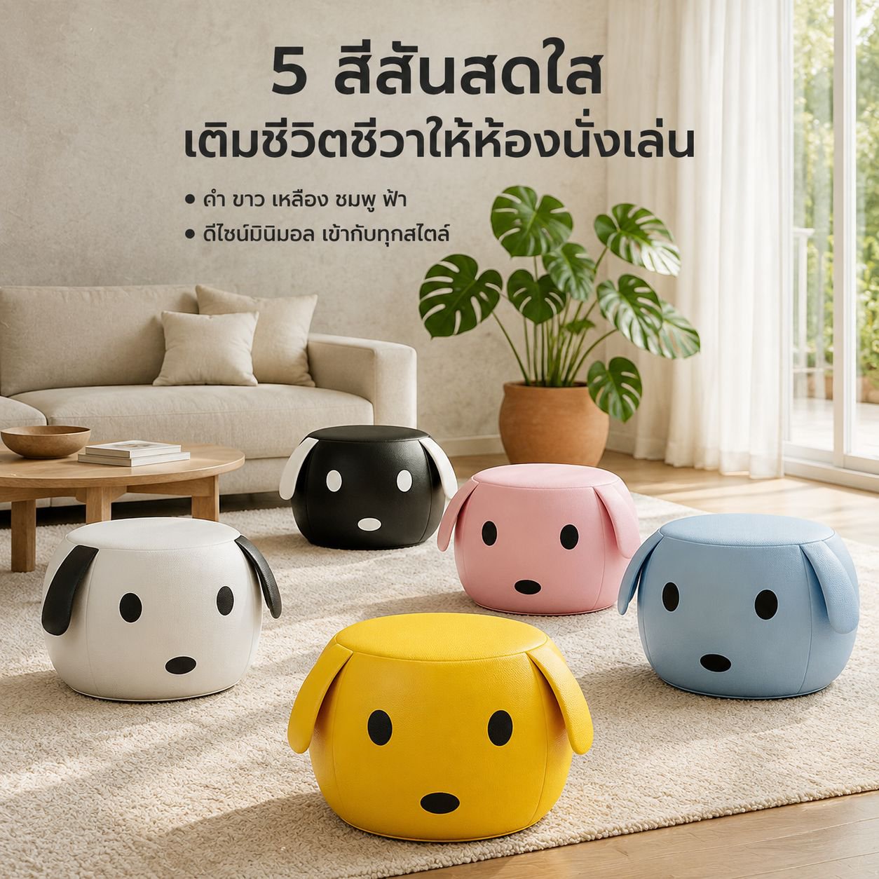 สตูลเตี้ยแบบพกพาสำหรับใช้ในบ้าน