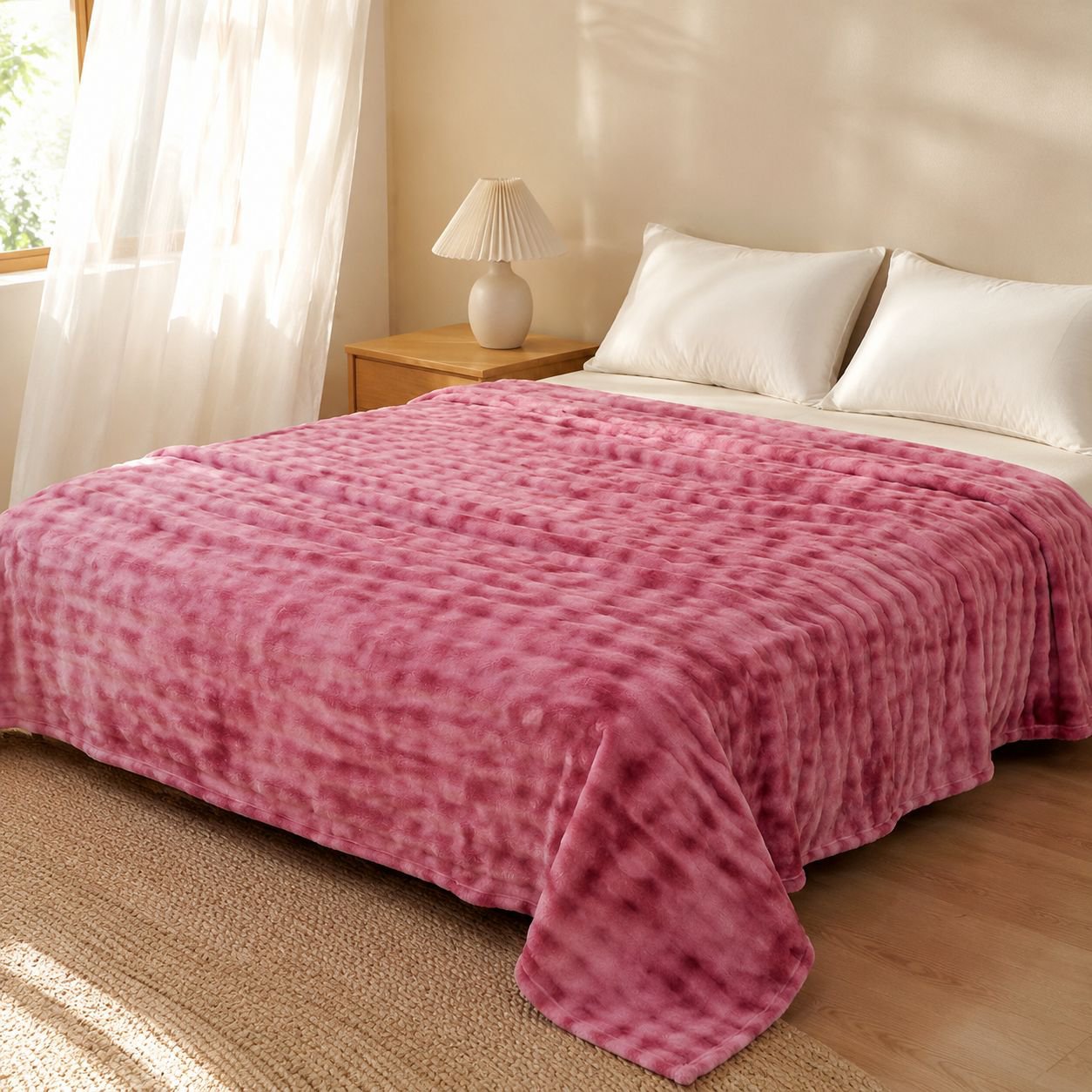 Thickened Rabbit Coral Fleece Nap Blanket