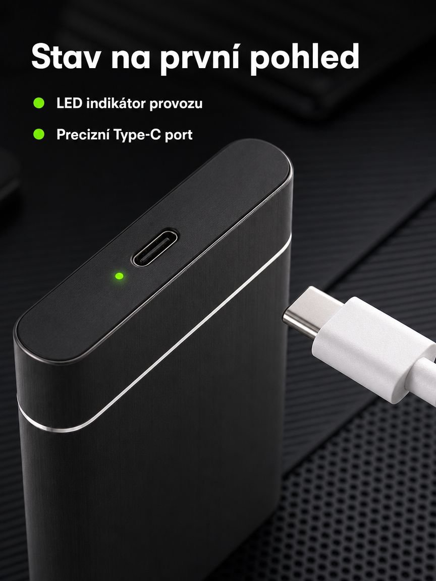 Lehký přenosný SSD disk s moderním designem