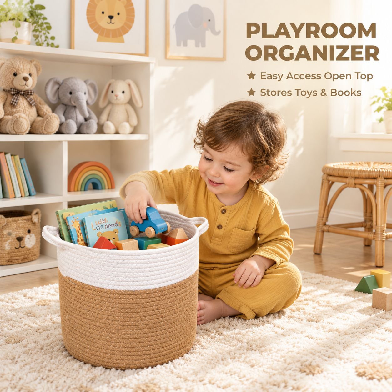 Large Cotton Rope Storage Basket