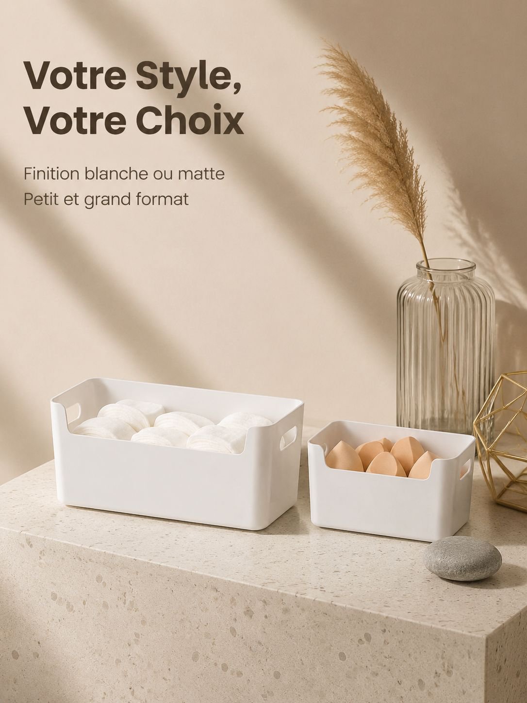Boîte de rangement murale simple pour salle de bain
