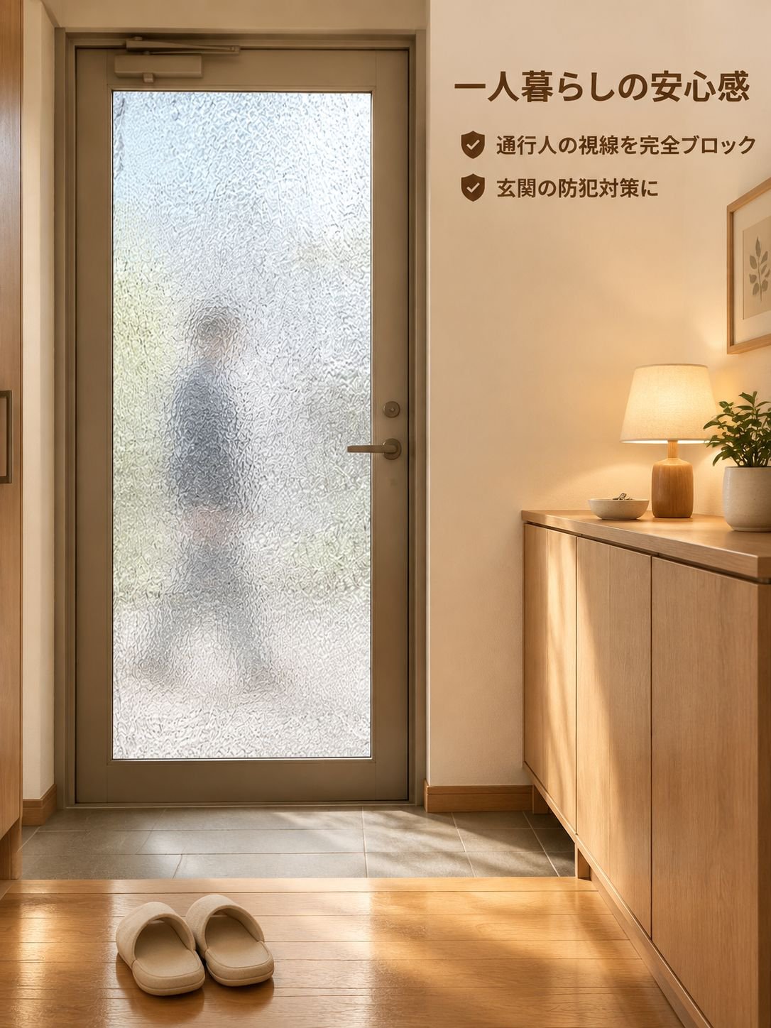 レトロ透光すりガラスステッカー プライバシー保護フィルム