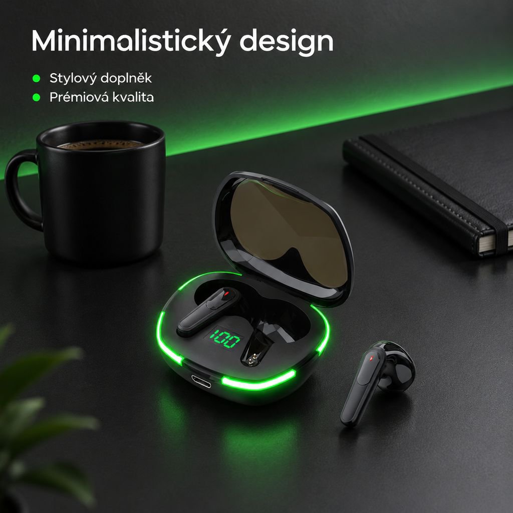 Bezdrátová TWS herní sluchátka do uší s potlačením hluku Bluetooth