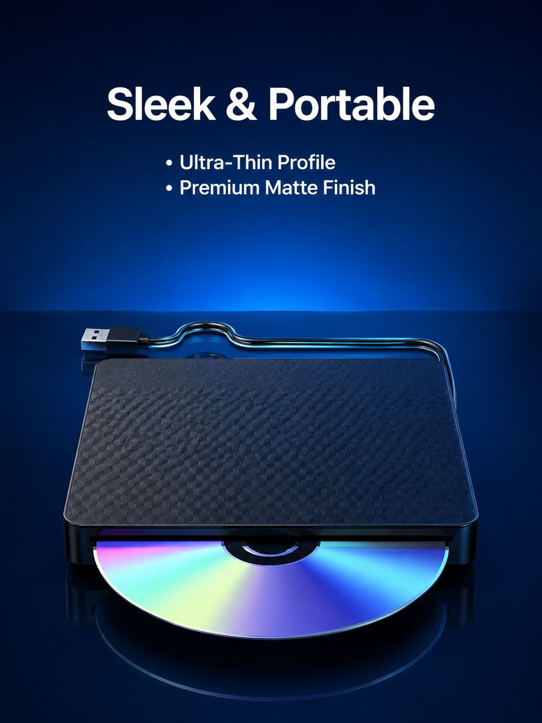 Slot-in External Optical Drive CD Burner for Computer