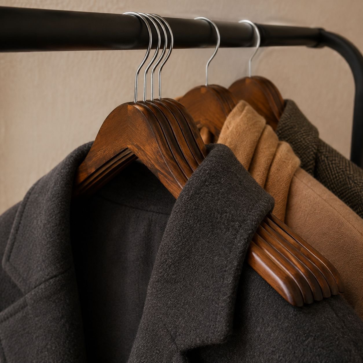 NonMarking Solid Wood Adult Clothes Hanger
