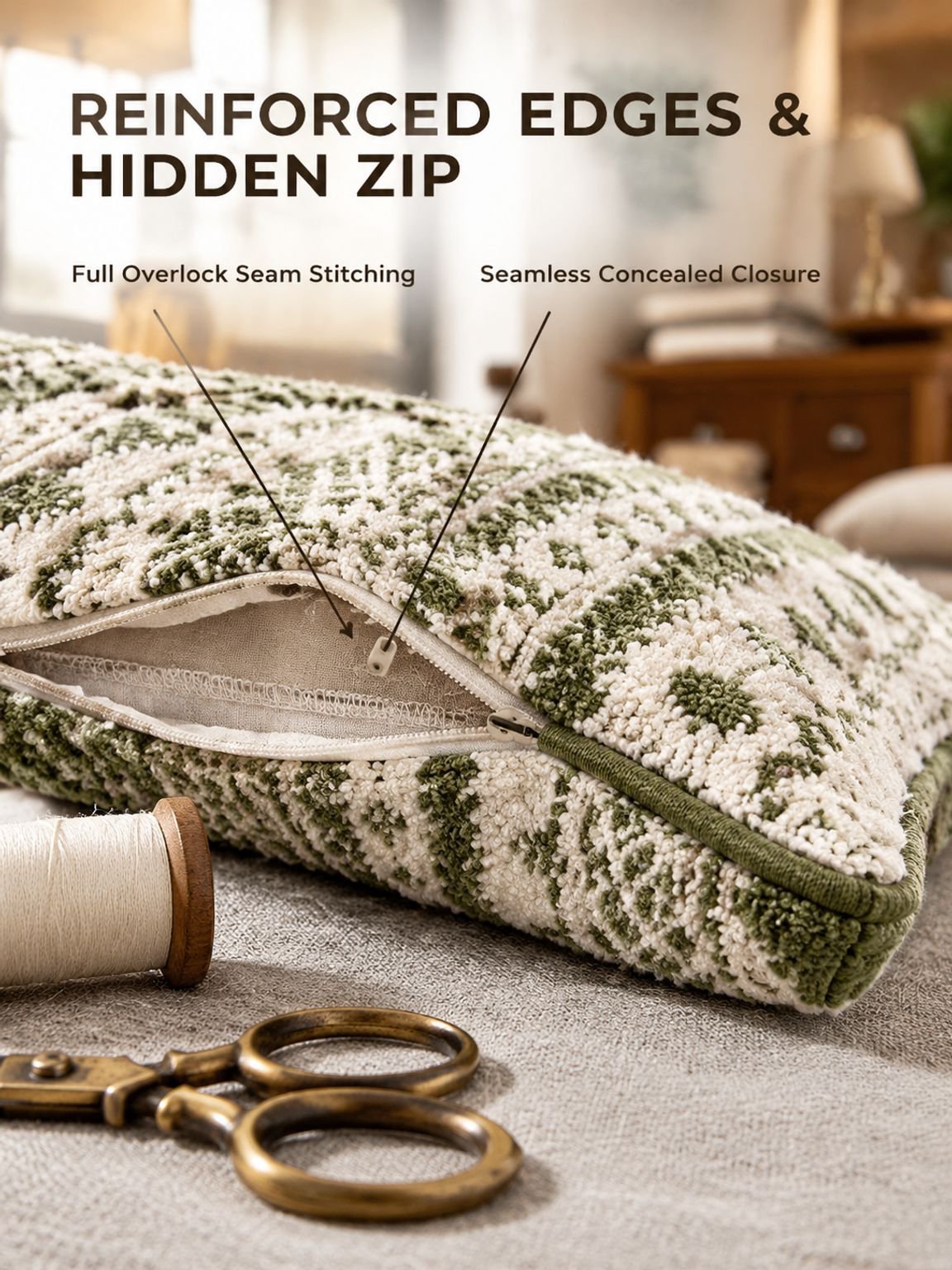 Vintage decorative pillow case for living room couch