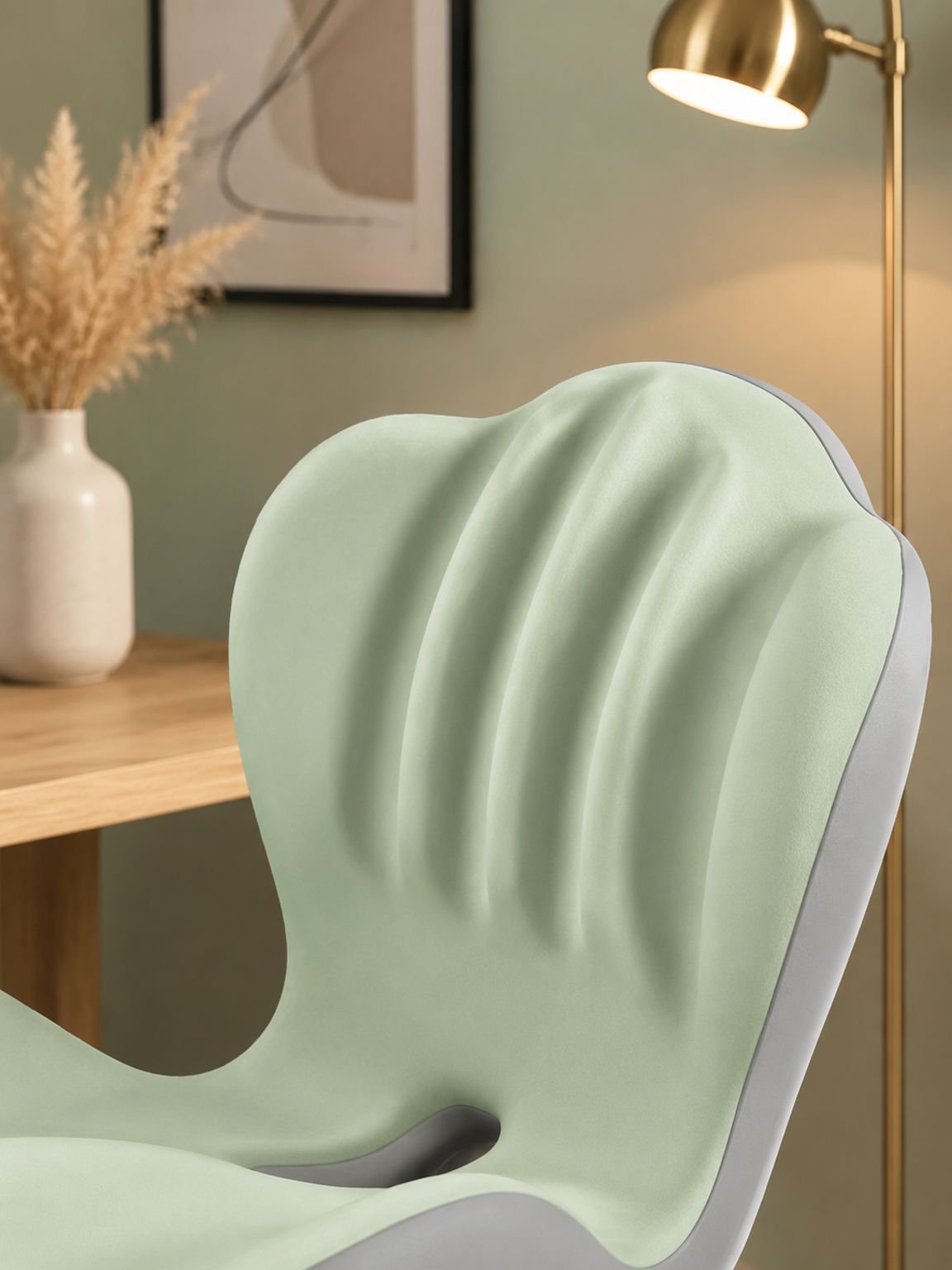 Memory foam one-piece backrest seat cushion