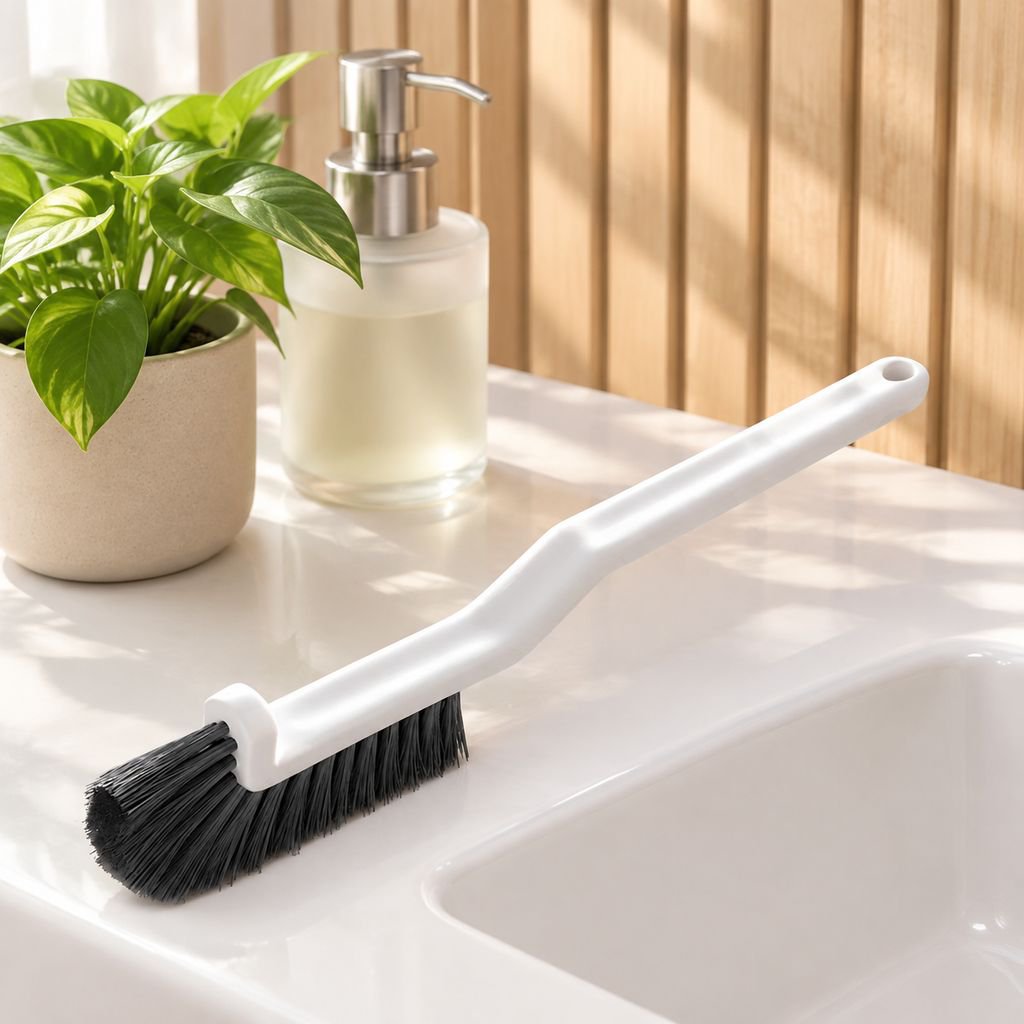 隙間ブラシ、浴室用トイレブラシ、床ブラシ、浴室タイル掃除ブラシ。硬い毛先で、隙間や割れ目を徹底的に掃除できます。