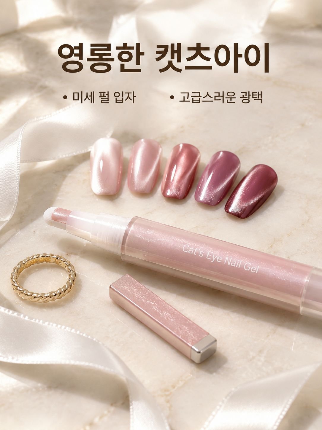 반짝이는 캣츠 아이 네일 펜슬