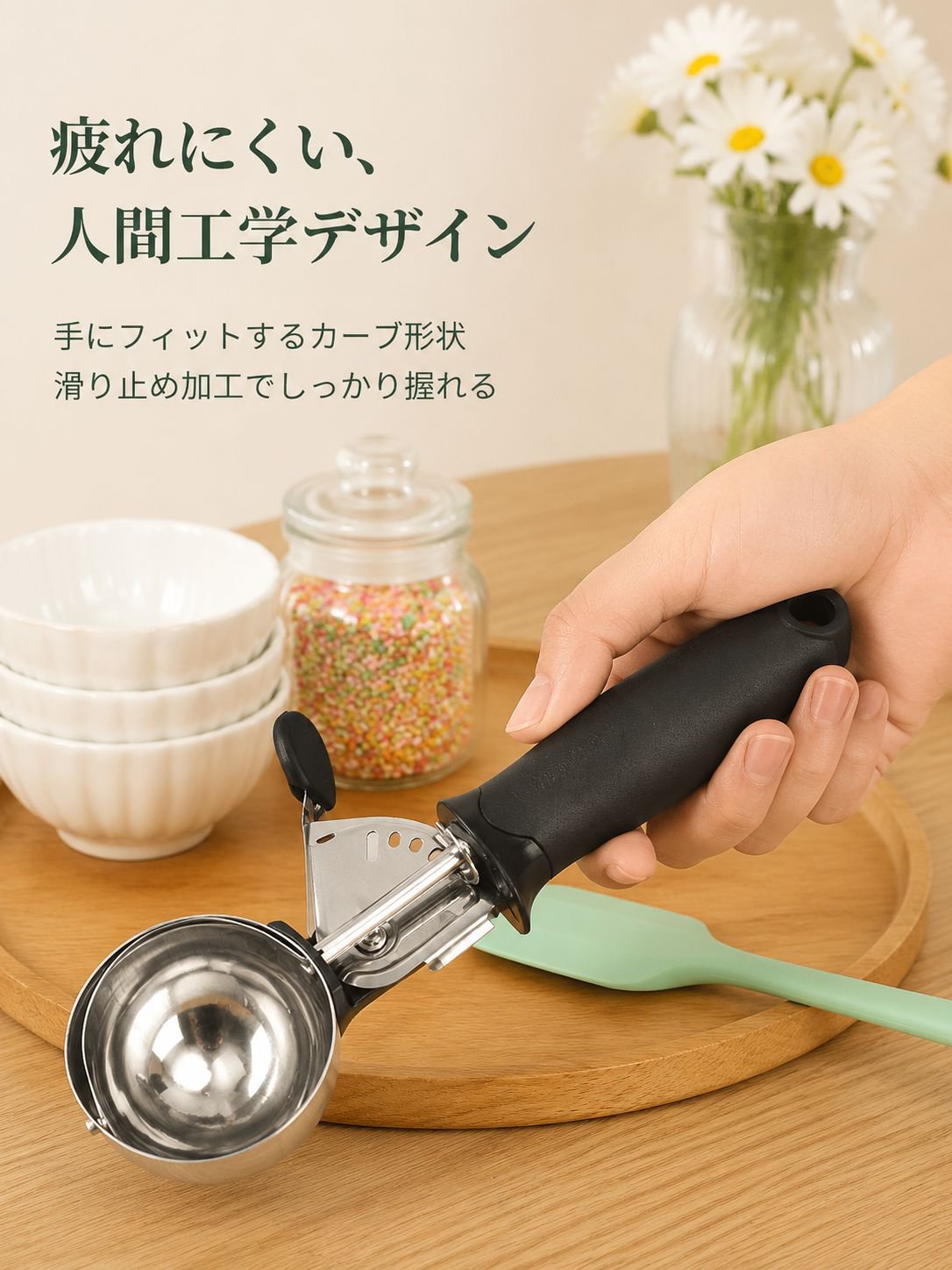 ステンレス商用アイスクリームスプーンショベルアイスクリームアイスクリームスプーン