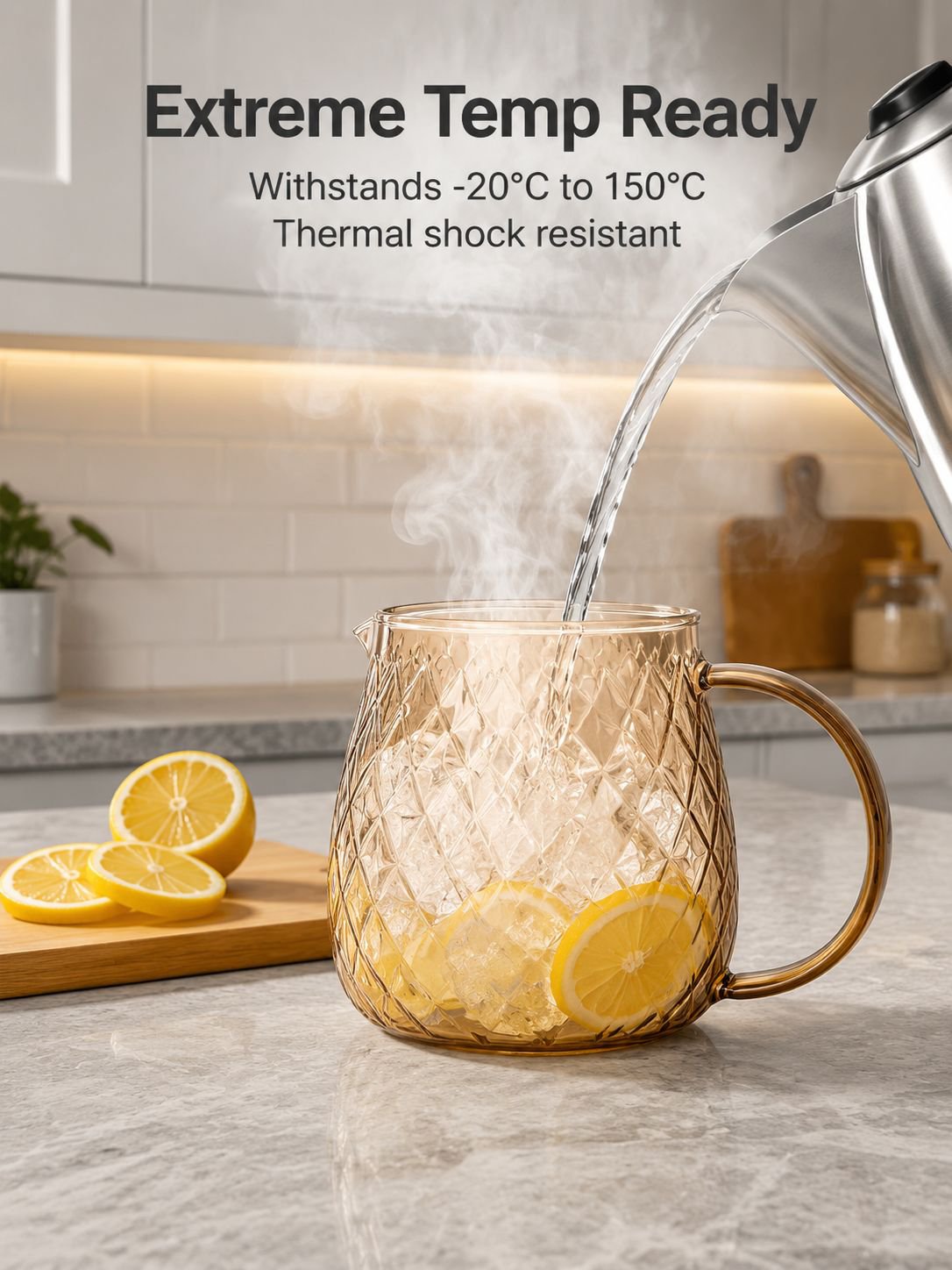 High borosilicate heat-resistant glass teapot