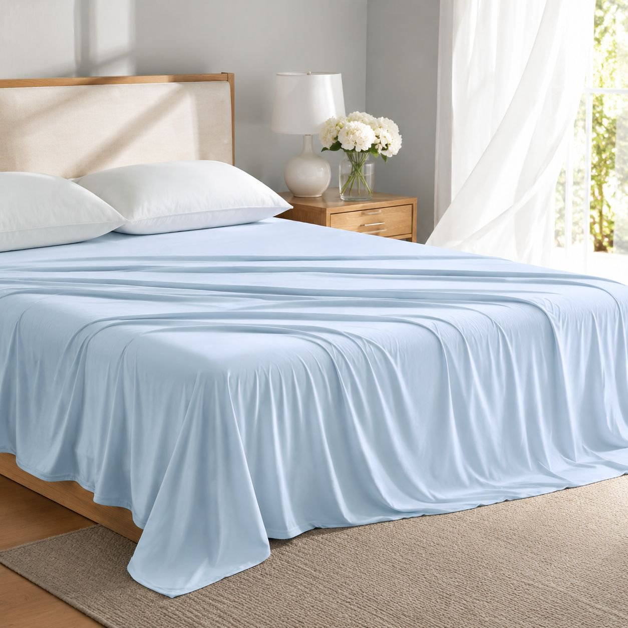 Ice silk cooling blanket, suitable for hot sleepers, and a cool bed cover in summer.