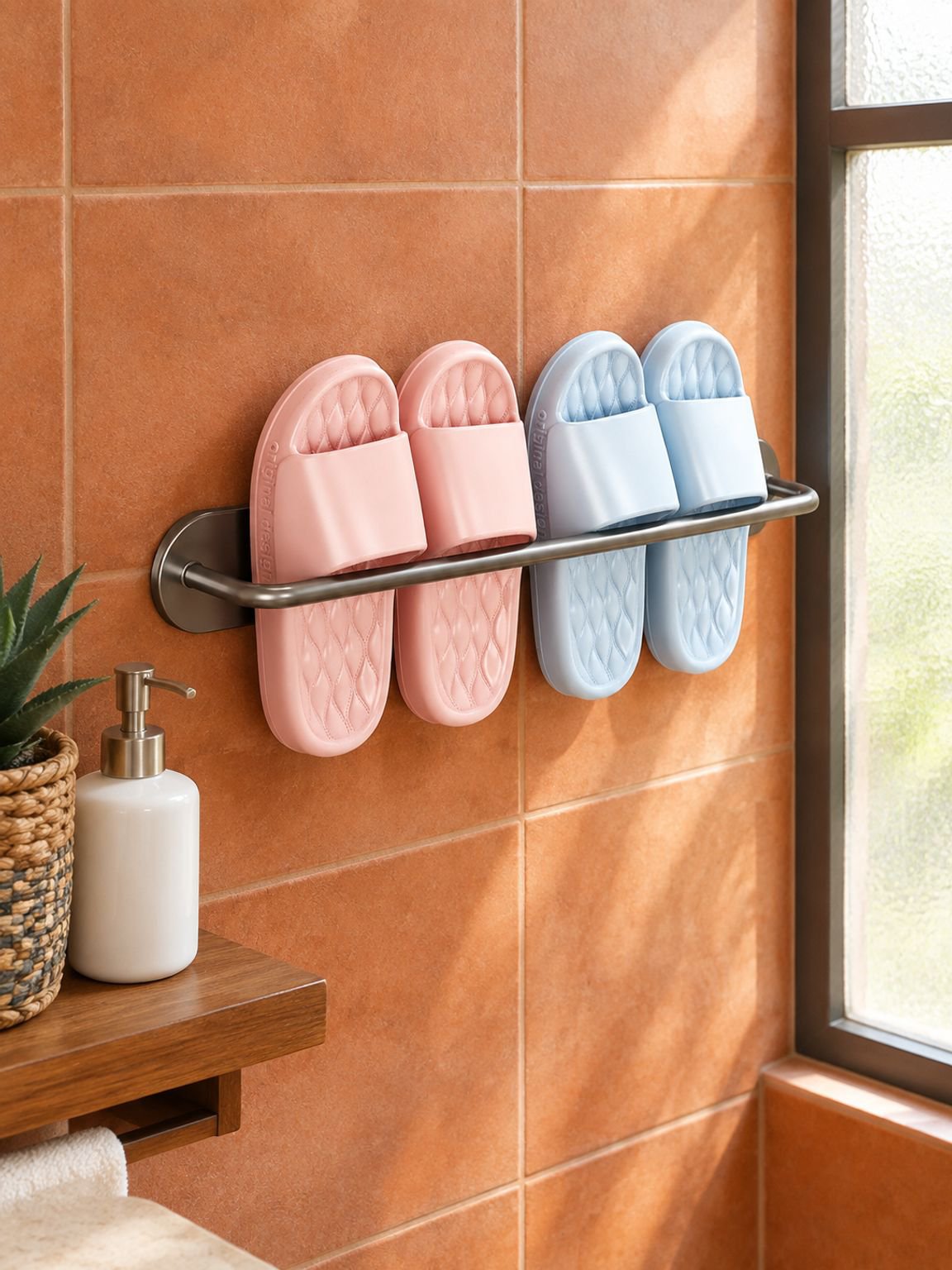 Organizador de zapatos doméstico con drenaje