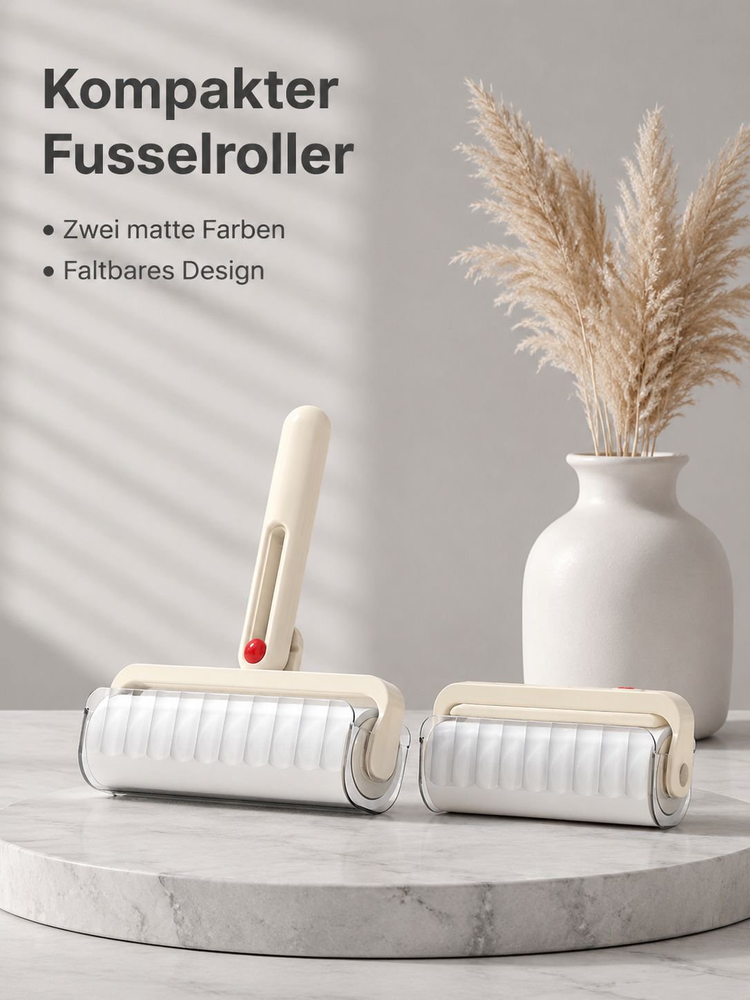 Tragbarer faltbarer Fusselroller