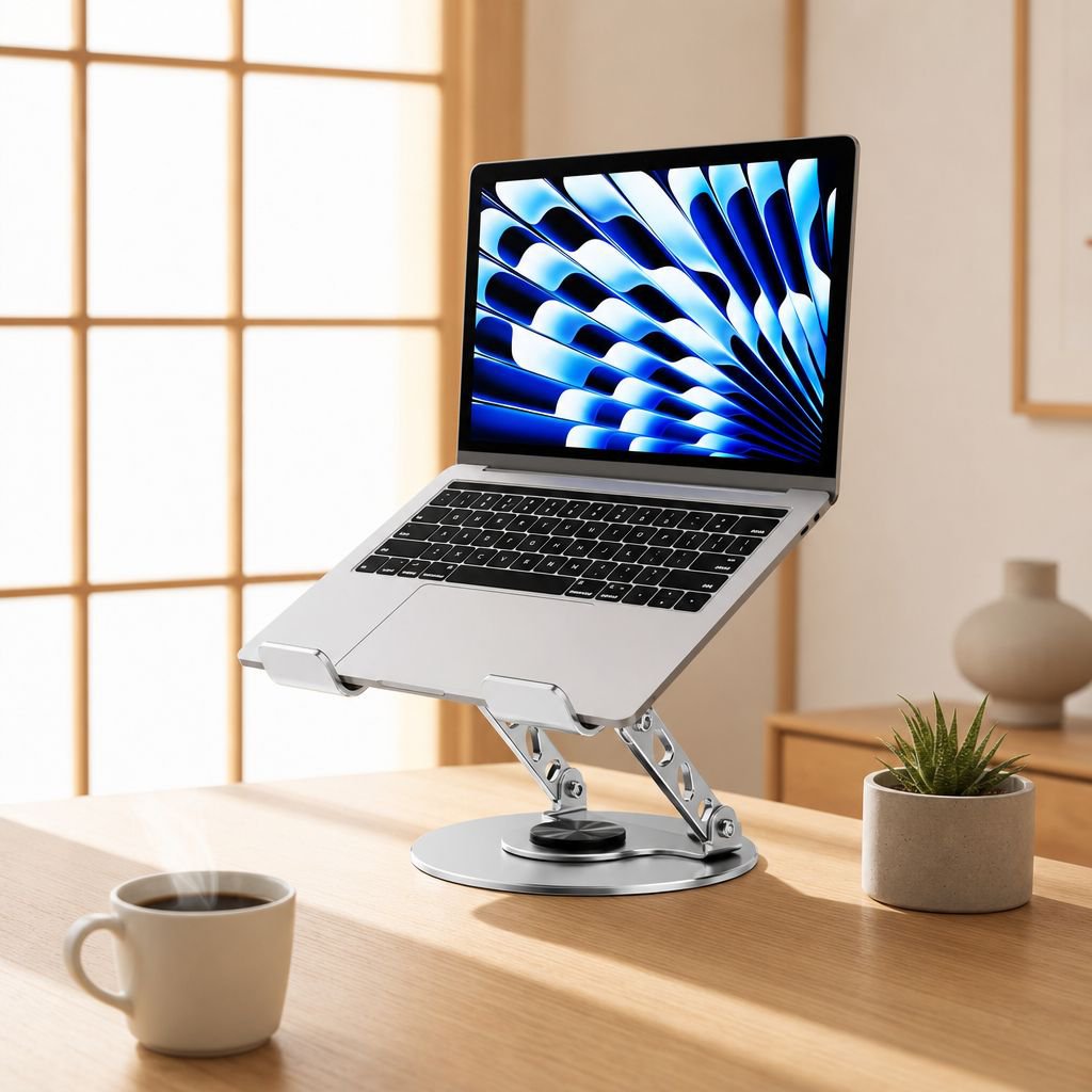 オールカーボンスチール素材の昇降式ノートPCクーラースタンド