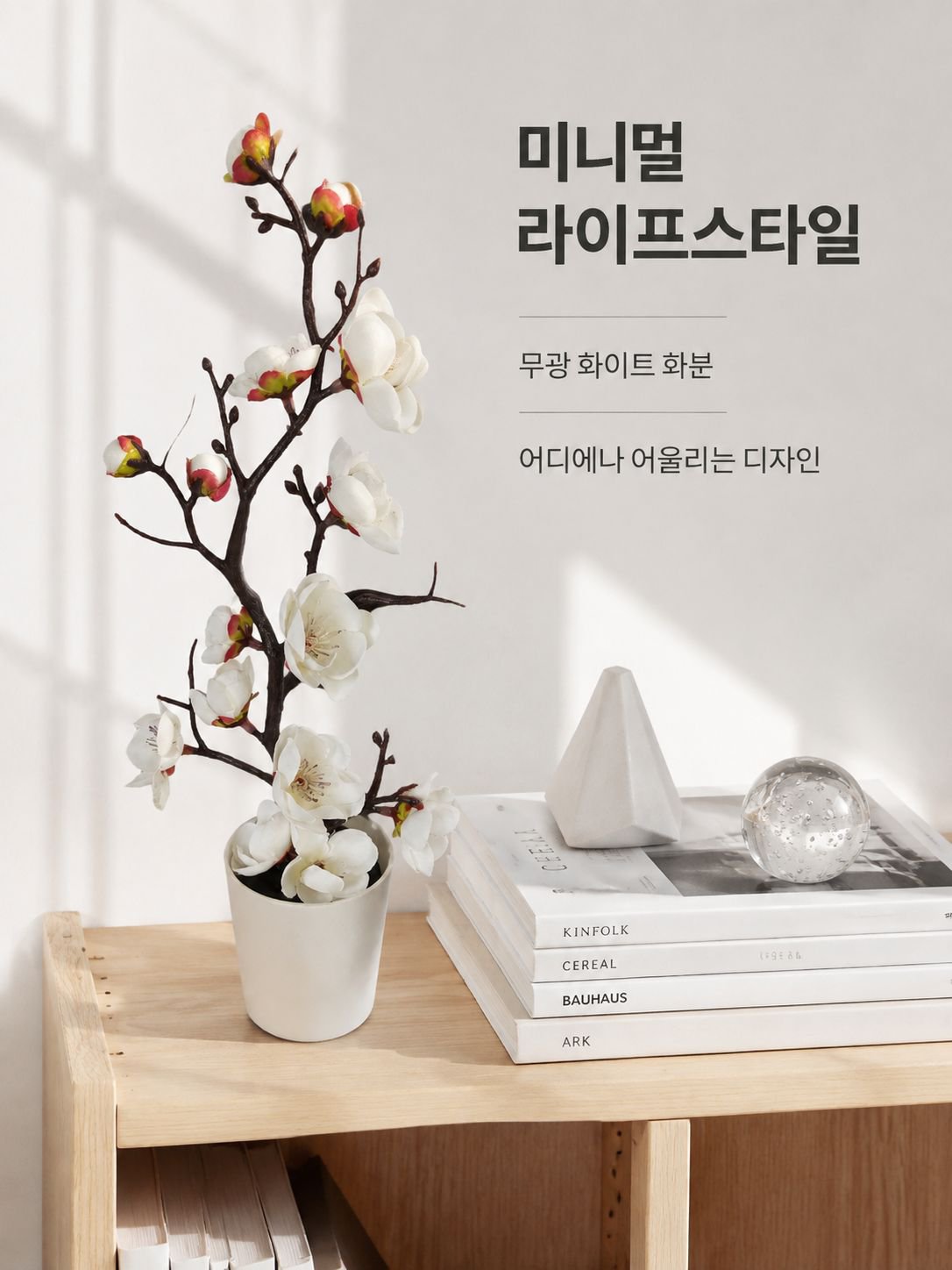 인조 매화 분재 장식