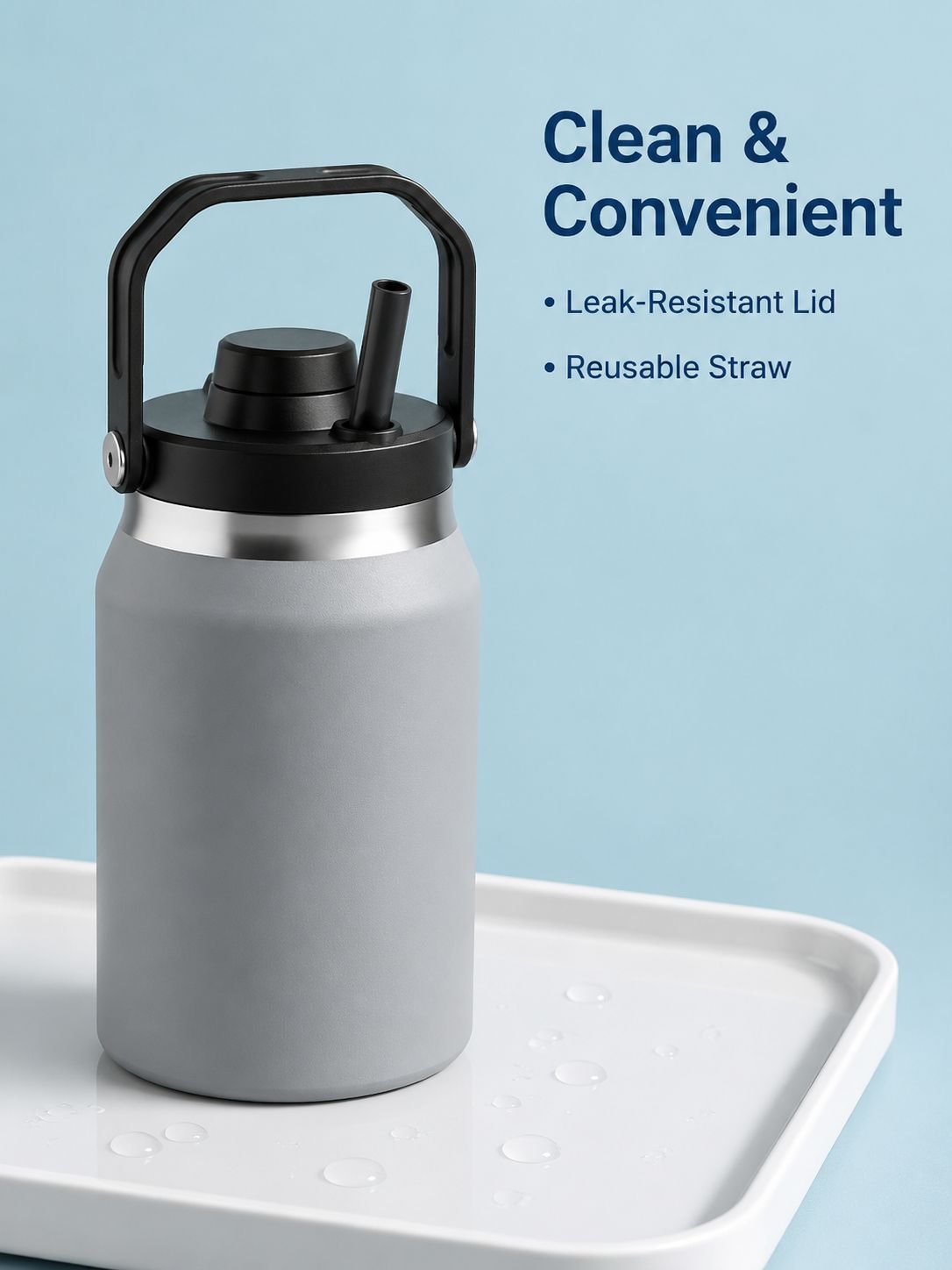 Outdoor hydration bottle with ergonomic handle
