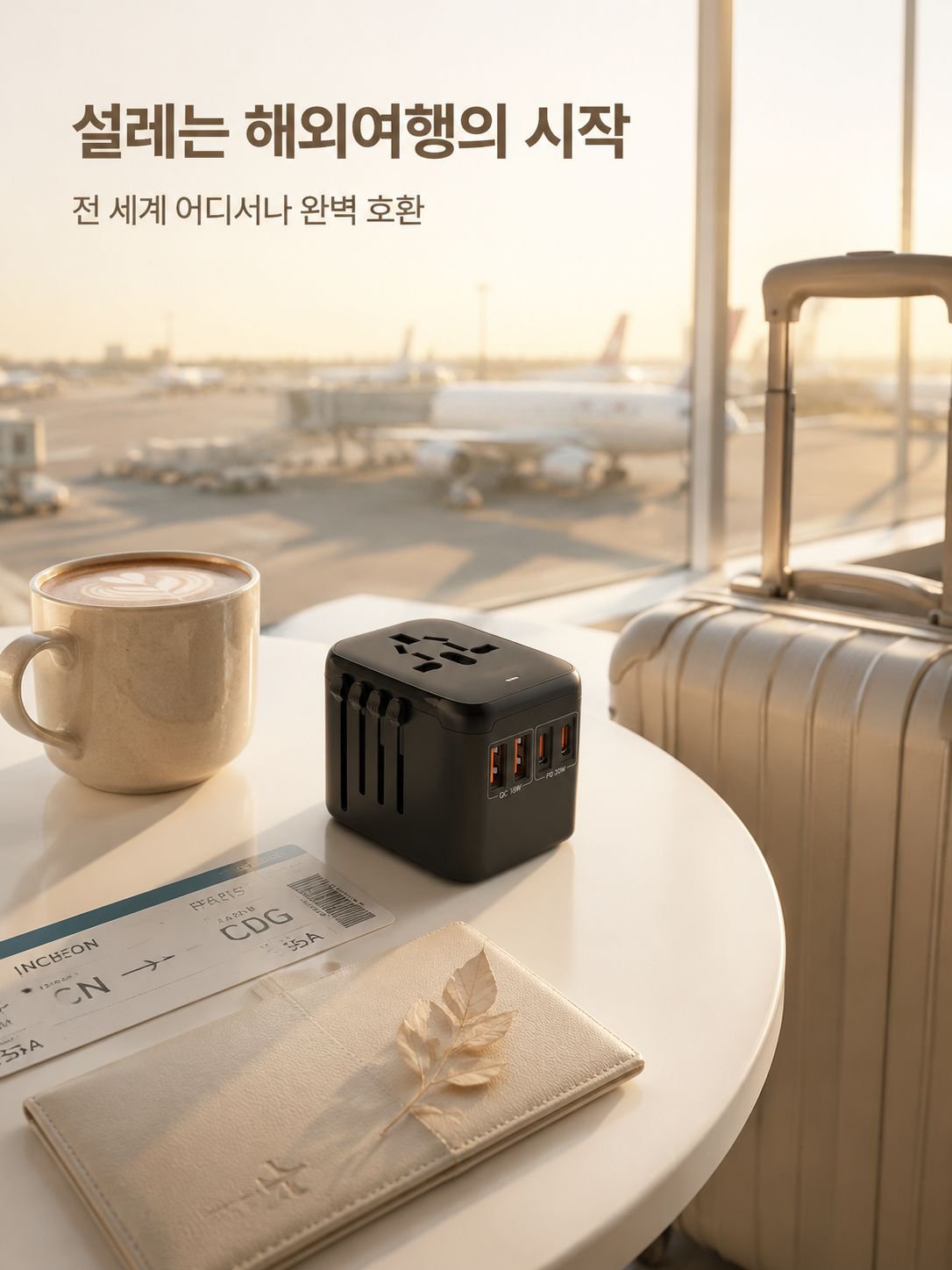 올인원 여행 충전기 제품 전체 이미지