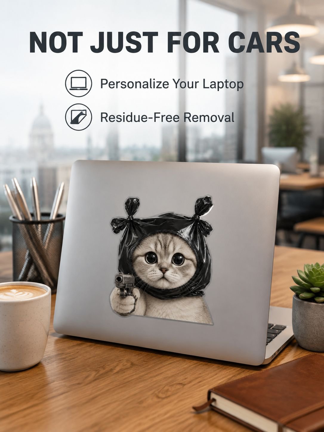 Gangster Cat and Dog Decorative Waterproof Stickers