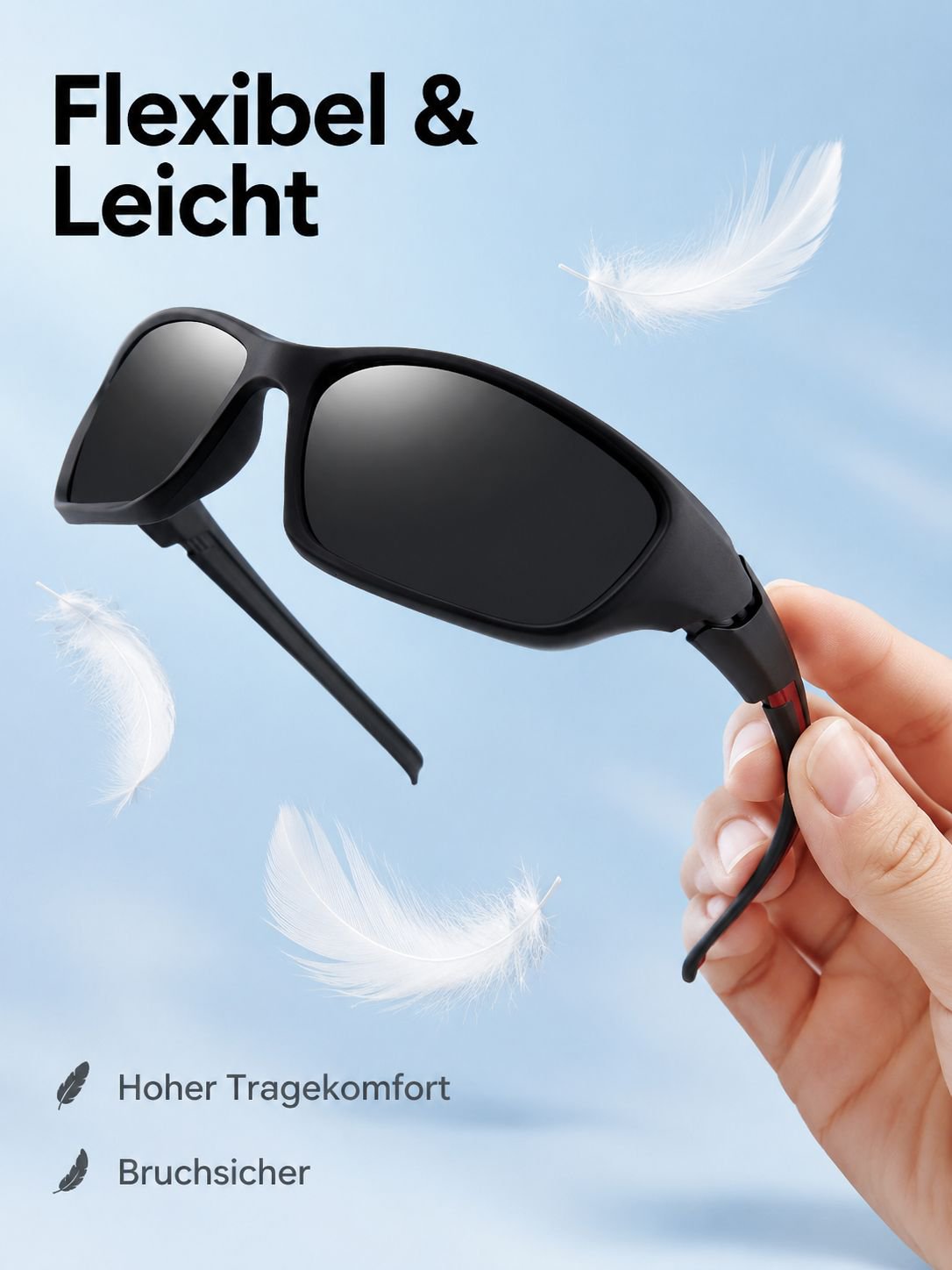Klare, blendfreie polarisierte Sonnenbrille