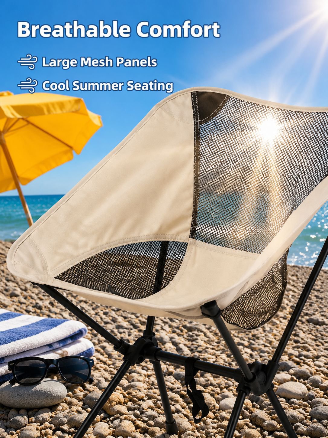 Portable Space Folding Chair Outdoor Beach Chair Fishing Table and Chairs Camping Folding Chair