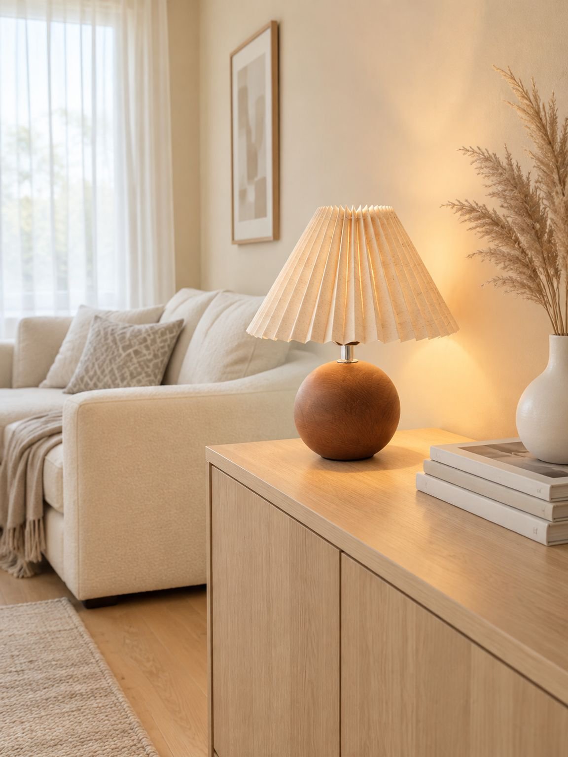 Faltbare LED Nachtlampe mit stilvollem geometrischem Lampenschirm