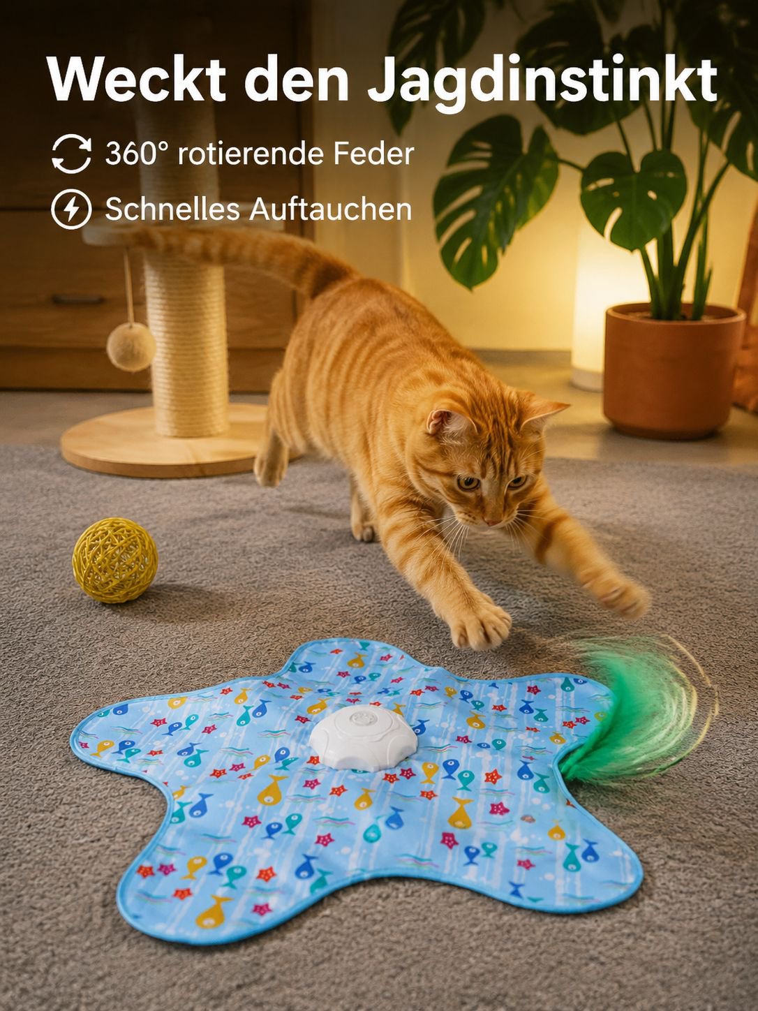 Katzen-Selbstbeschäftigungs-Jagdspielzeug