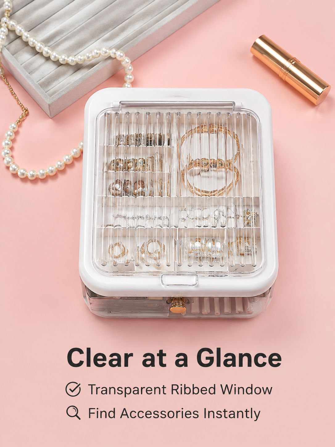 Multi-compartment jewelry storage box