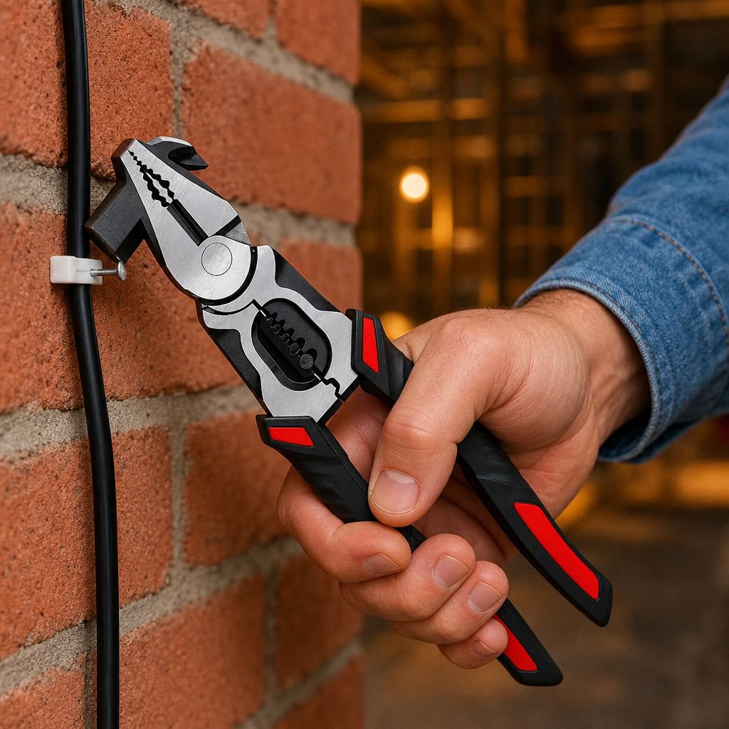 All-in-One Drahtabisolierzange mit Hammerkopf, Spezialwerkzeug für Elektriker