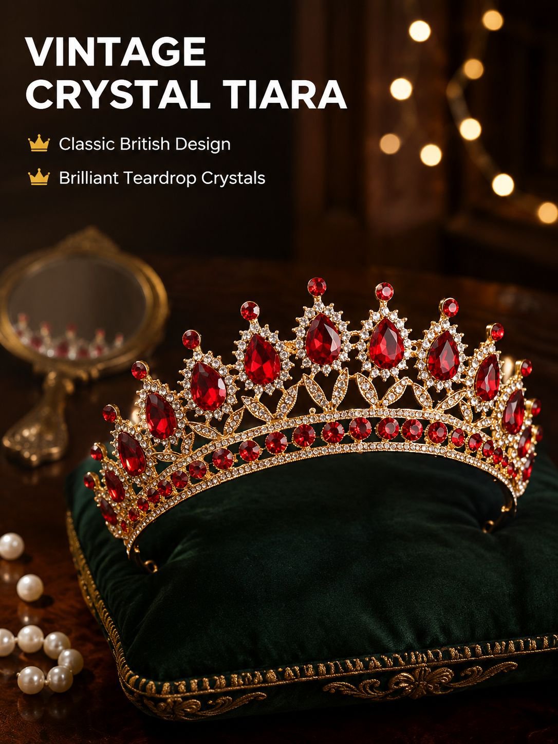 Vintage Crystal Tiara, Gift For Her, Wedding Tiara, Wedding Bridal Hair Acceaaories, Birthday Girl T