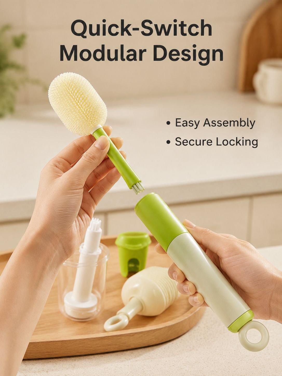 6-in-1 Multi-Functional Long Handle Baby Bottle Brush Set