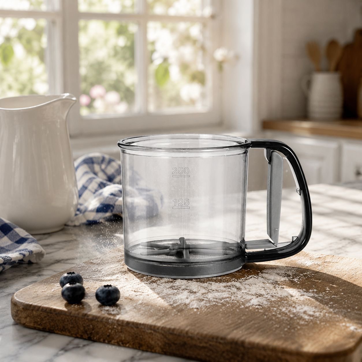 Semi-automatic Handheld Flour Sieve